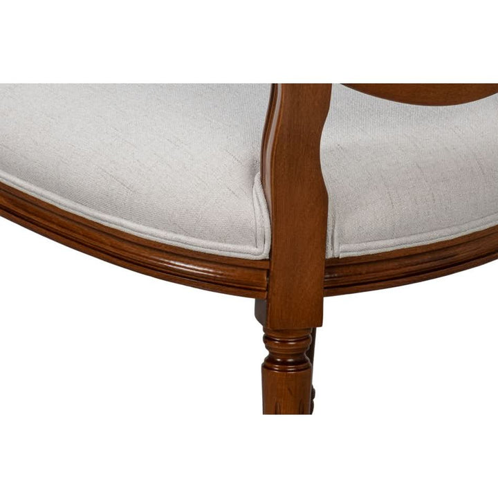 Hugo Oval Side Chair Brown