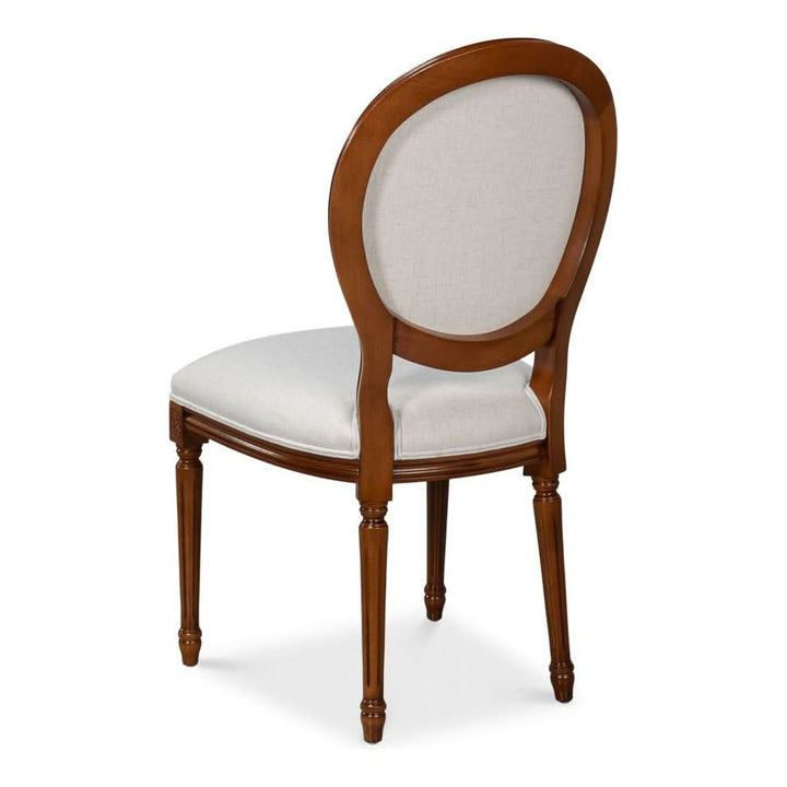 Hugo Oval Side Chair Brown