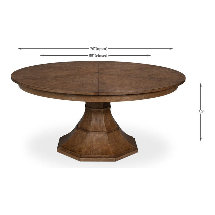 Giselle Round Jupe Extension Dining Table