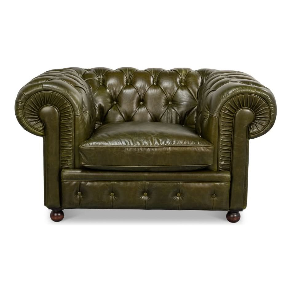 Sarreid Savile Leather Chair