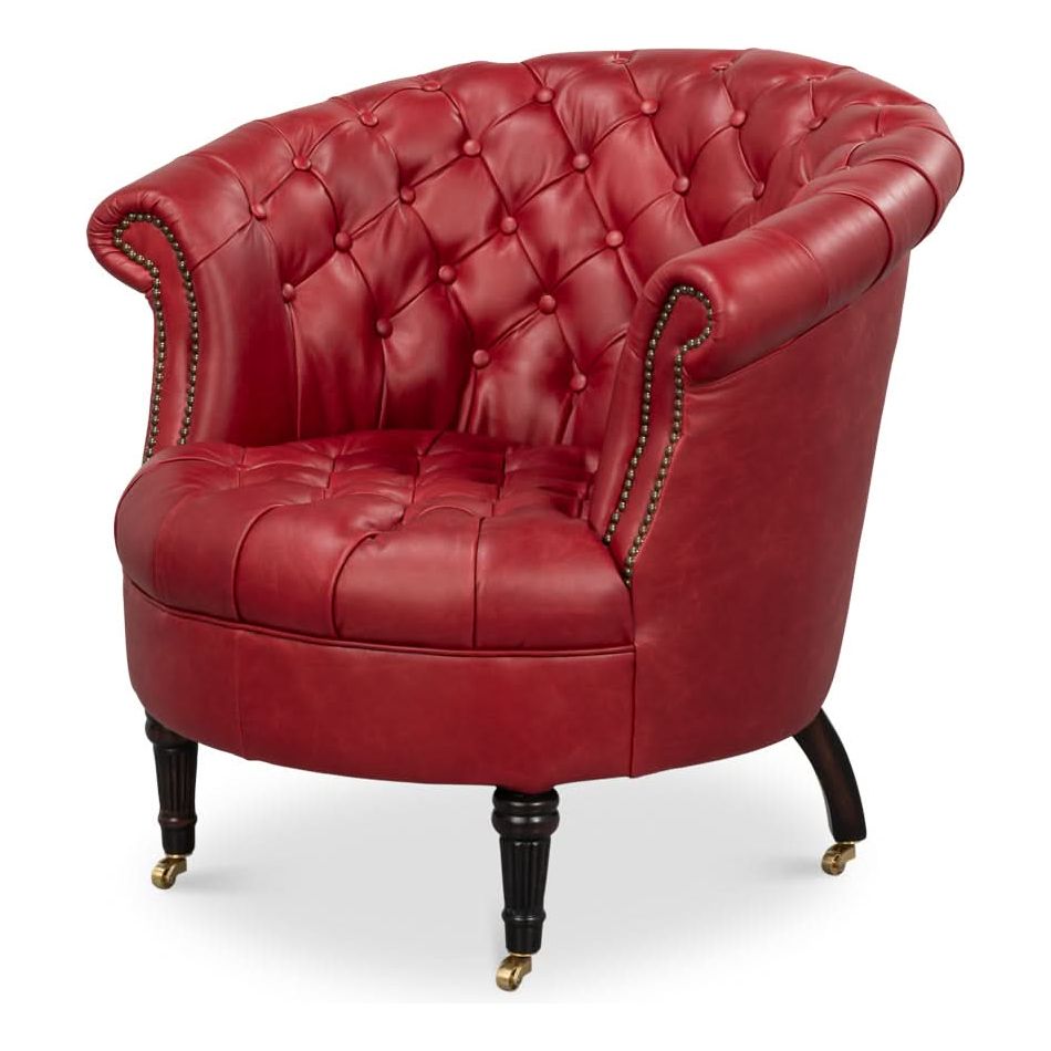 Lounge Chairs Bastian Armchair New Rouge Leather