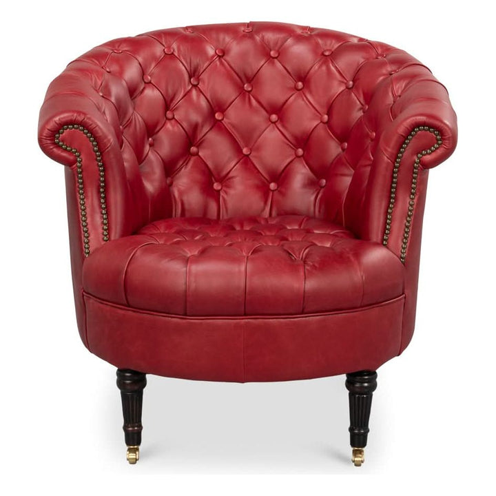 Lounge Chairs Bastian Armchair New Rouge Leather