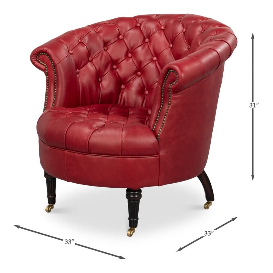 Bastian Armchair New Rouge Leather