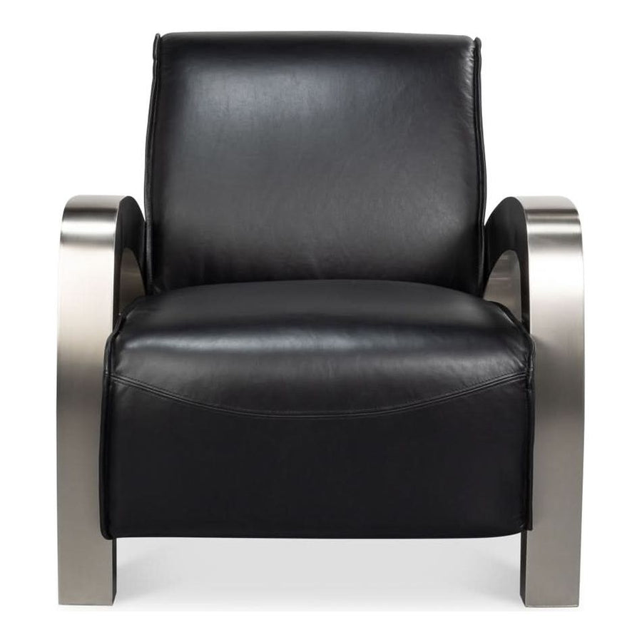 Lounge Chairs Carlisle Armchair Leather Onyx Black