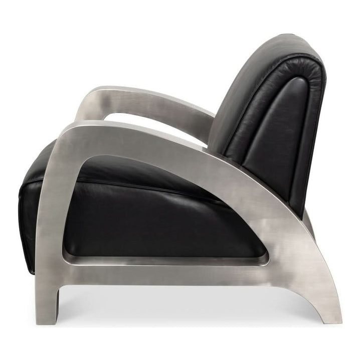 Lounge Chairs Carlisle Armchair Leather Onyx Black