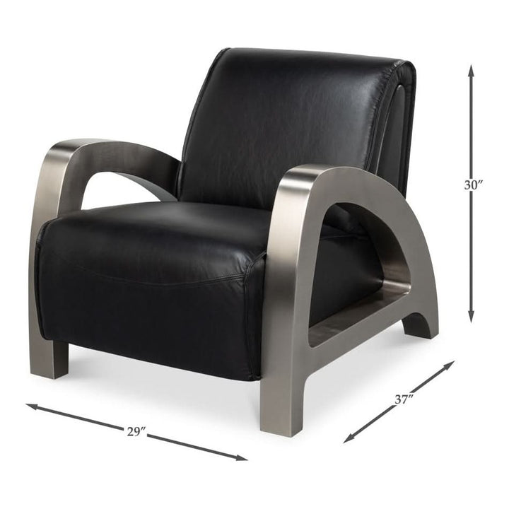 Carlisle Armchair Leather Onyx Black
