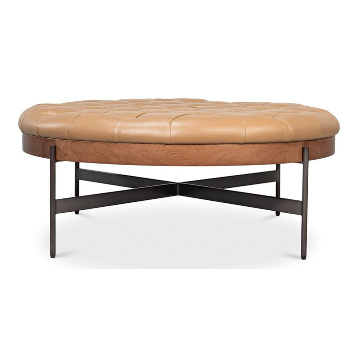 Corbet Cocktail Ottoman Cappucino White