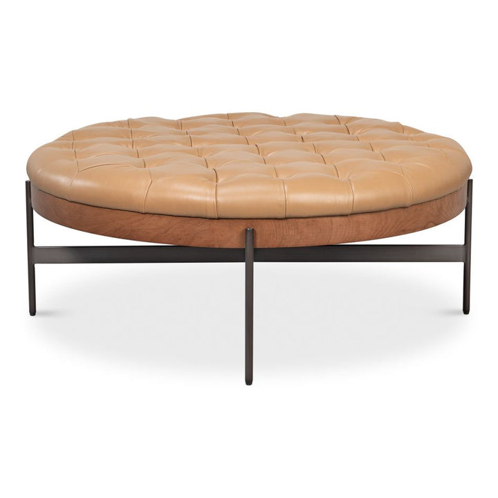 Corbet Cocktail Ottoman Cappucino White