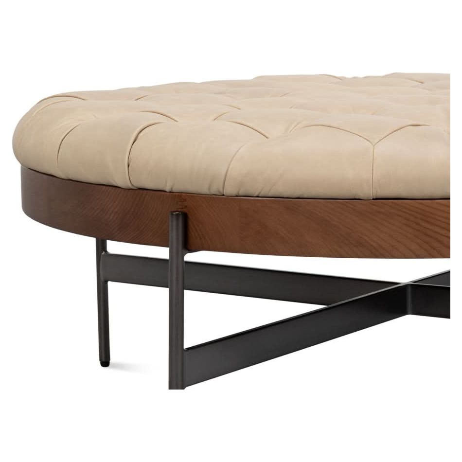 Corbet Cocktail Ottoman Cappucino White