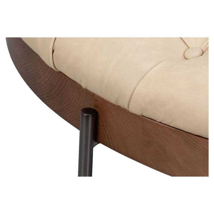 Corbet Cocktail Ottoman Cappucino White