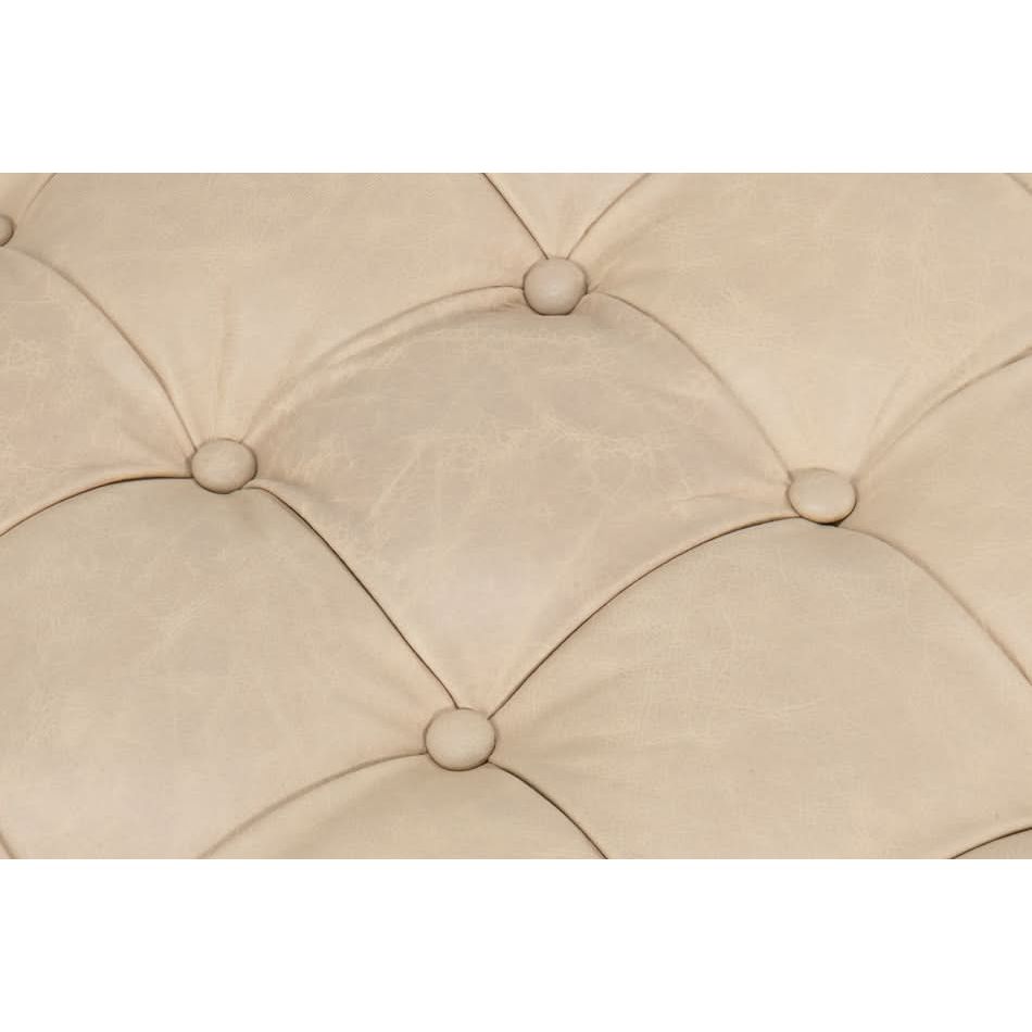 Corbet Cocktail Ottoman Cappucino White
