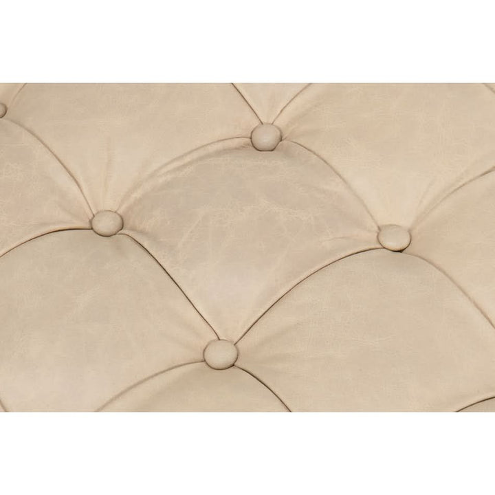 Corbet Cocktail Ottoman Cappucino White
