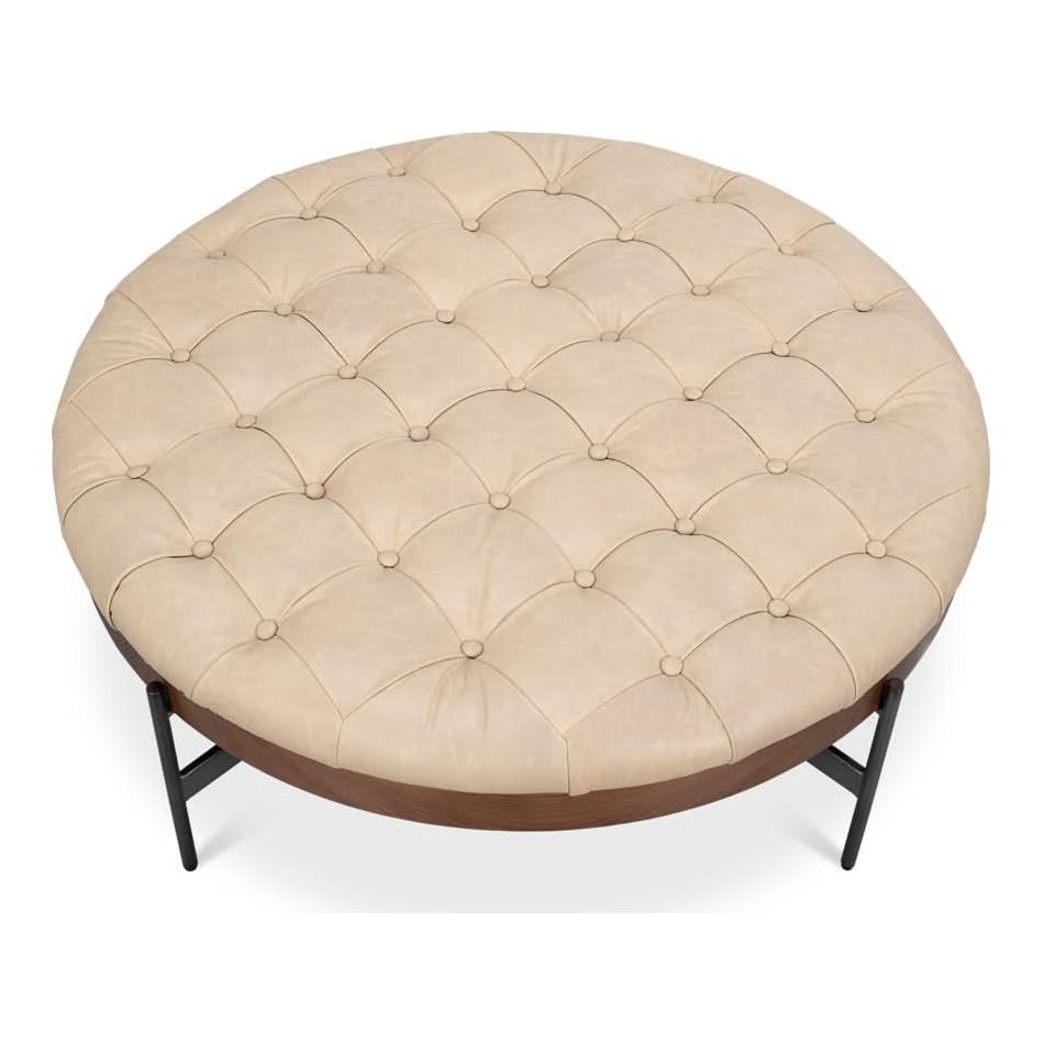 Stools & Ottomans Corbet Cocktail Ottoman Cappucino White