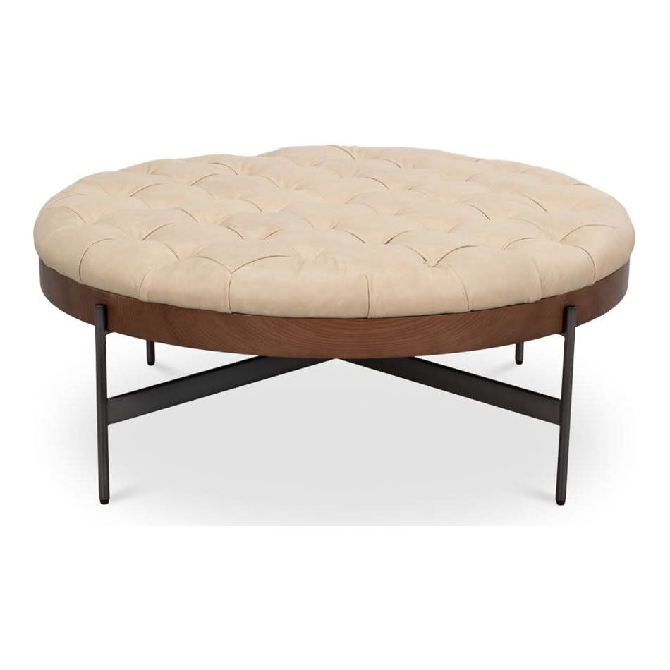 Stools & Ottomans Corbet Cocktail Ottoman Cappucino White