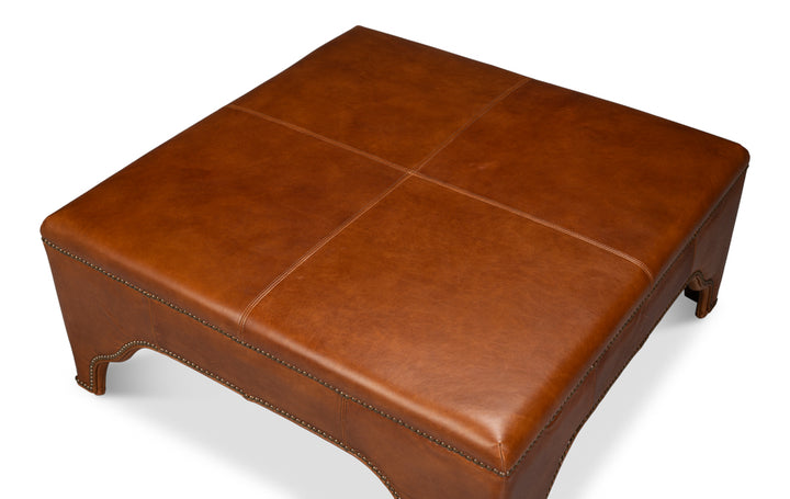 Streetman Cocktail Ottoman, Havana Brown - product view 3