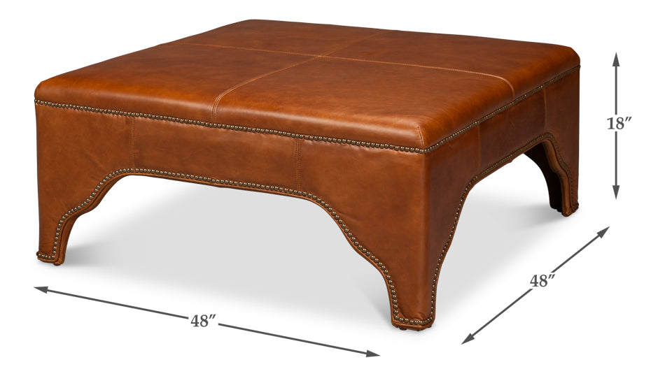 Streetman Cocktail Ottoman, Havana Brown - product view 7