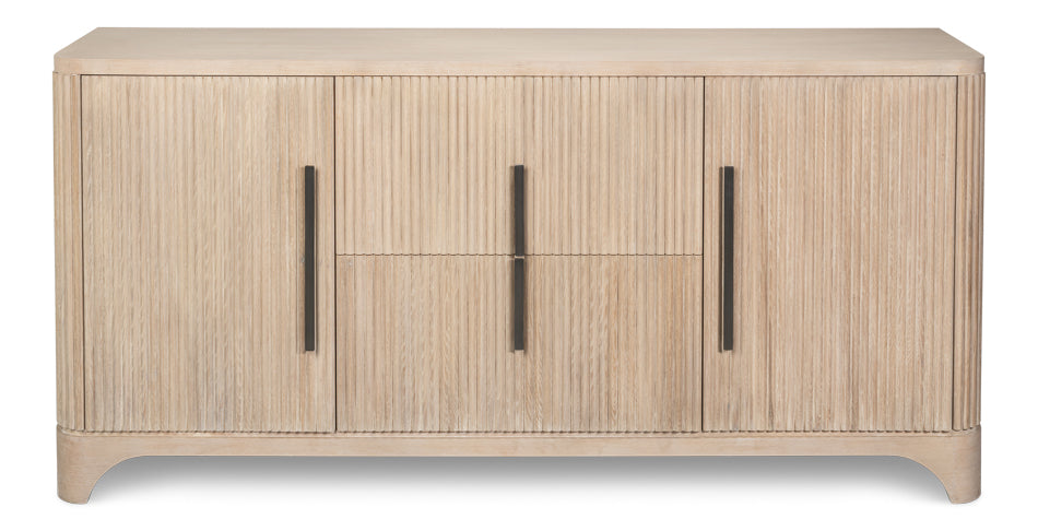 Topsail Credenza - Bleached Oak Finish, Pewter - product view 3