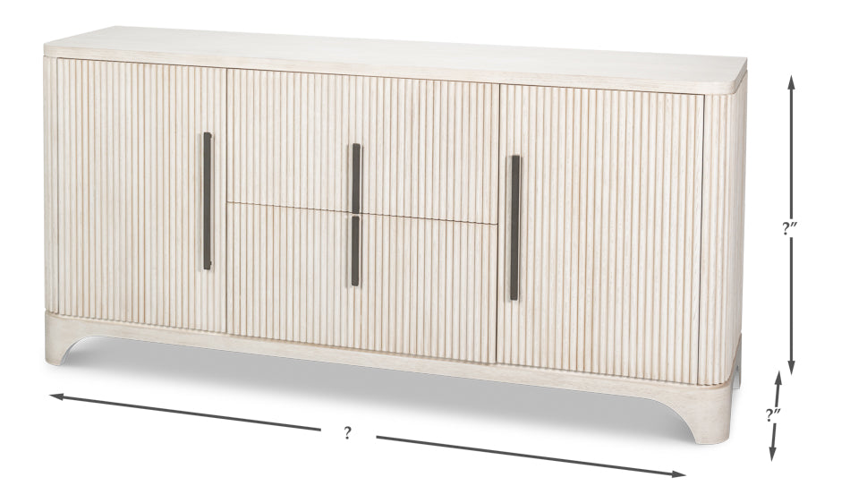 Topsail Credenza - Working White Finish - product view 19