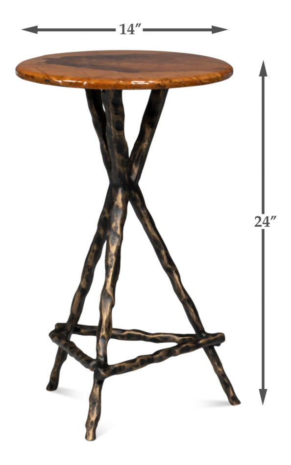 Planter's Table - Aged Brass - product view 17