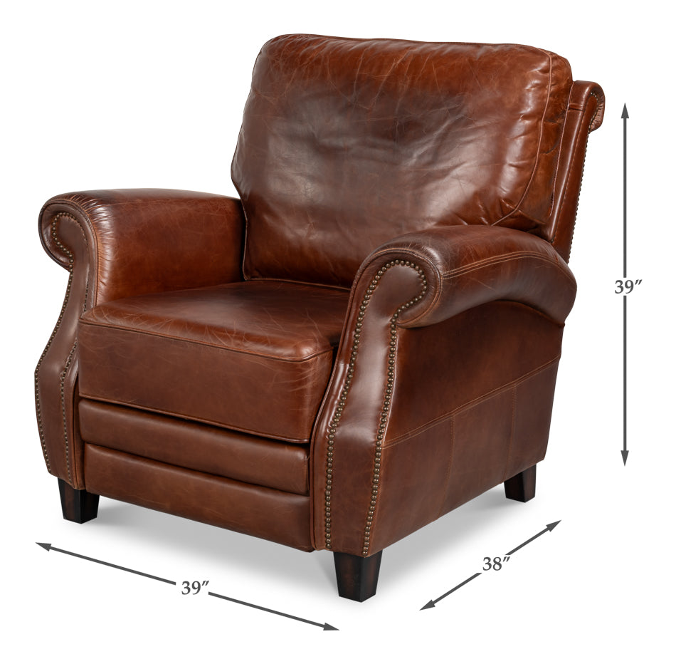 Roosevelt Leather Recliner - product view 7