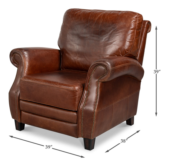 Roosevelt Leather Recliner - product view 7