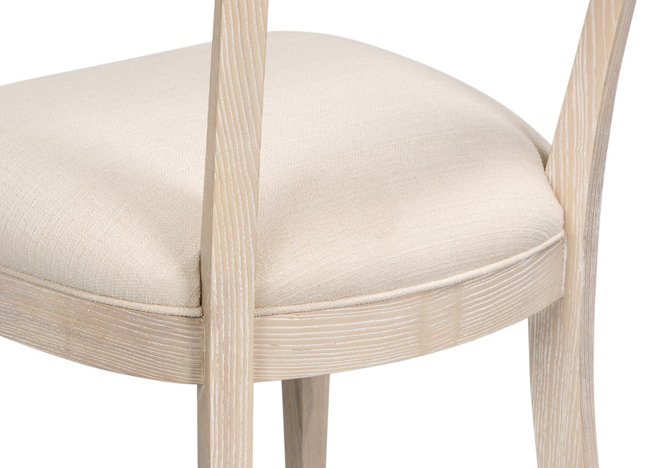 Ridge Chair - Bleached Oak, Cream - product view 8