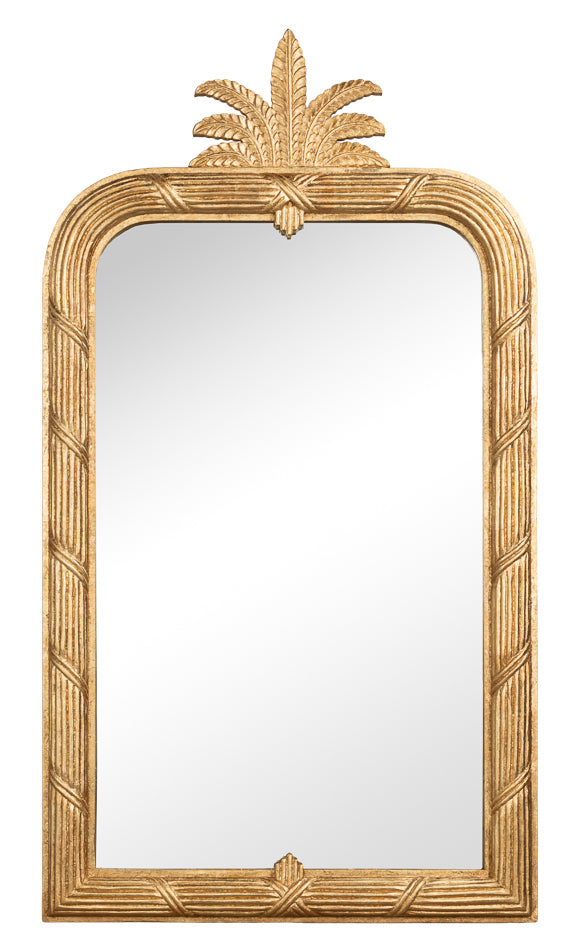 Gilded Pineapple Crest Mirror