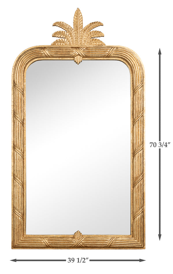Gilded Pineapple Crest Mirror - product view 8
