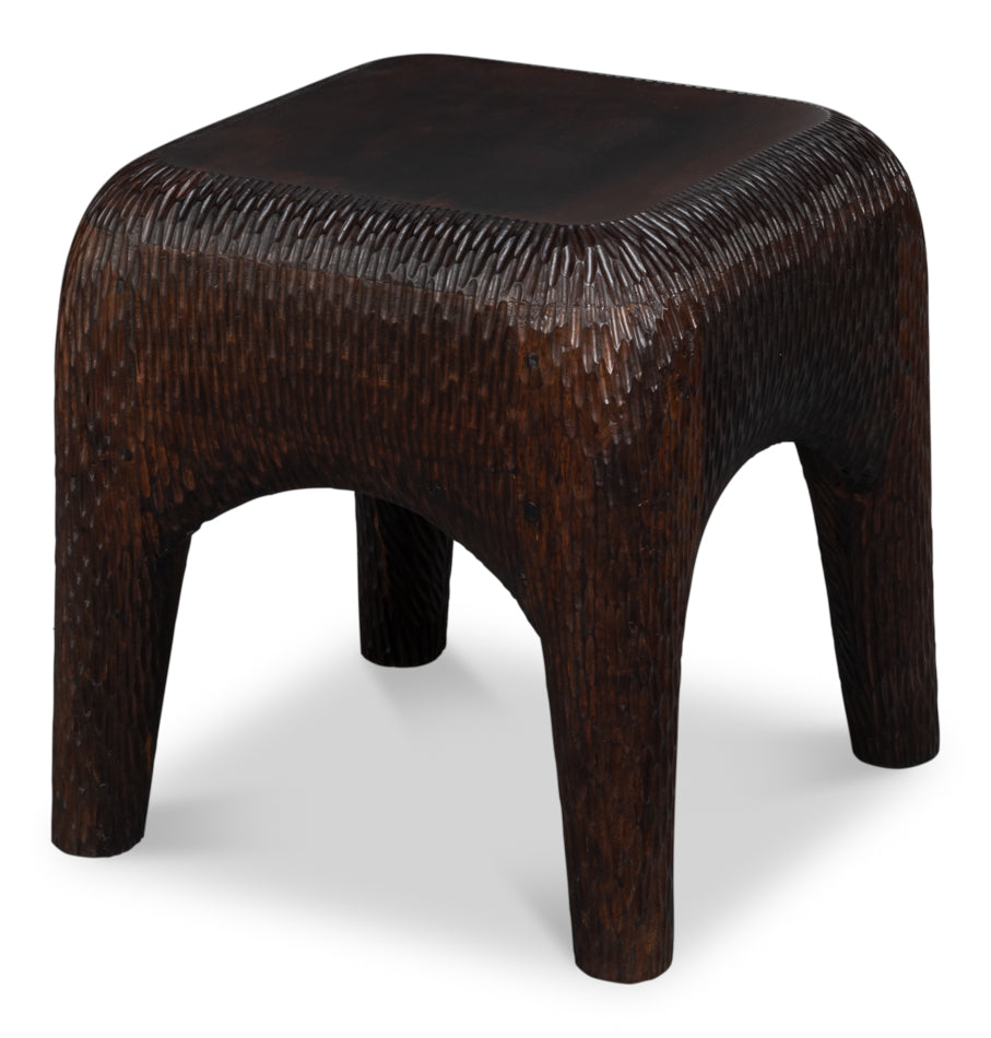 Molten Carved Side Table