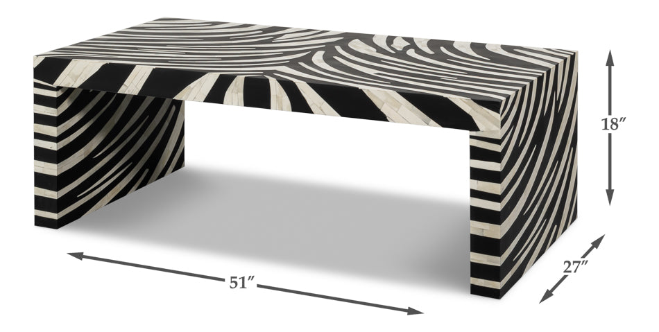 Meridian Bone Inlay Cocktail Table - product view 7
