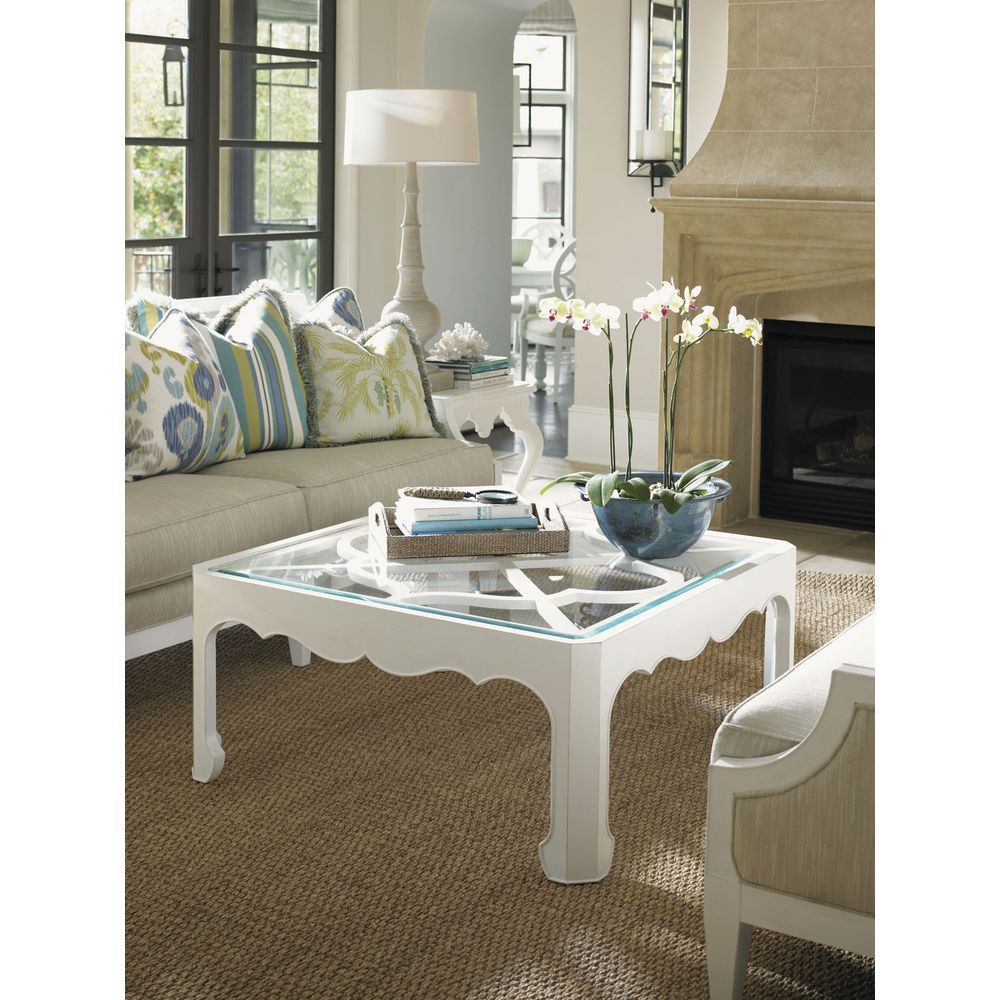 Coffee Tables Cassava Cocktail Table With Glass Insert - Somers Isle
