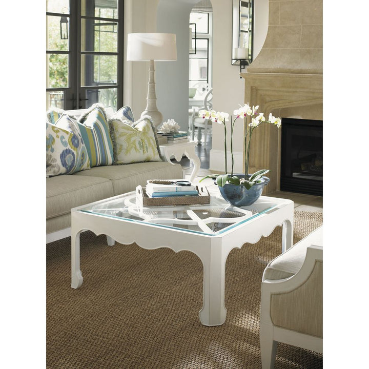 Coffee Tables Cassava Cocktail Table With Glass Insert - Somers Isle
