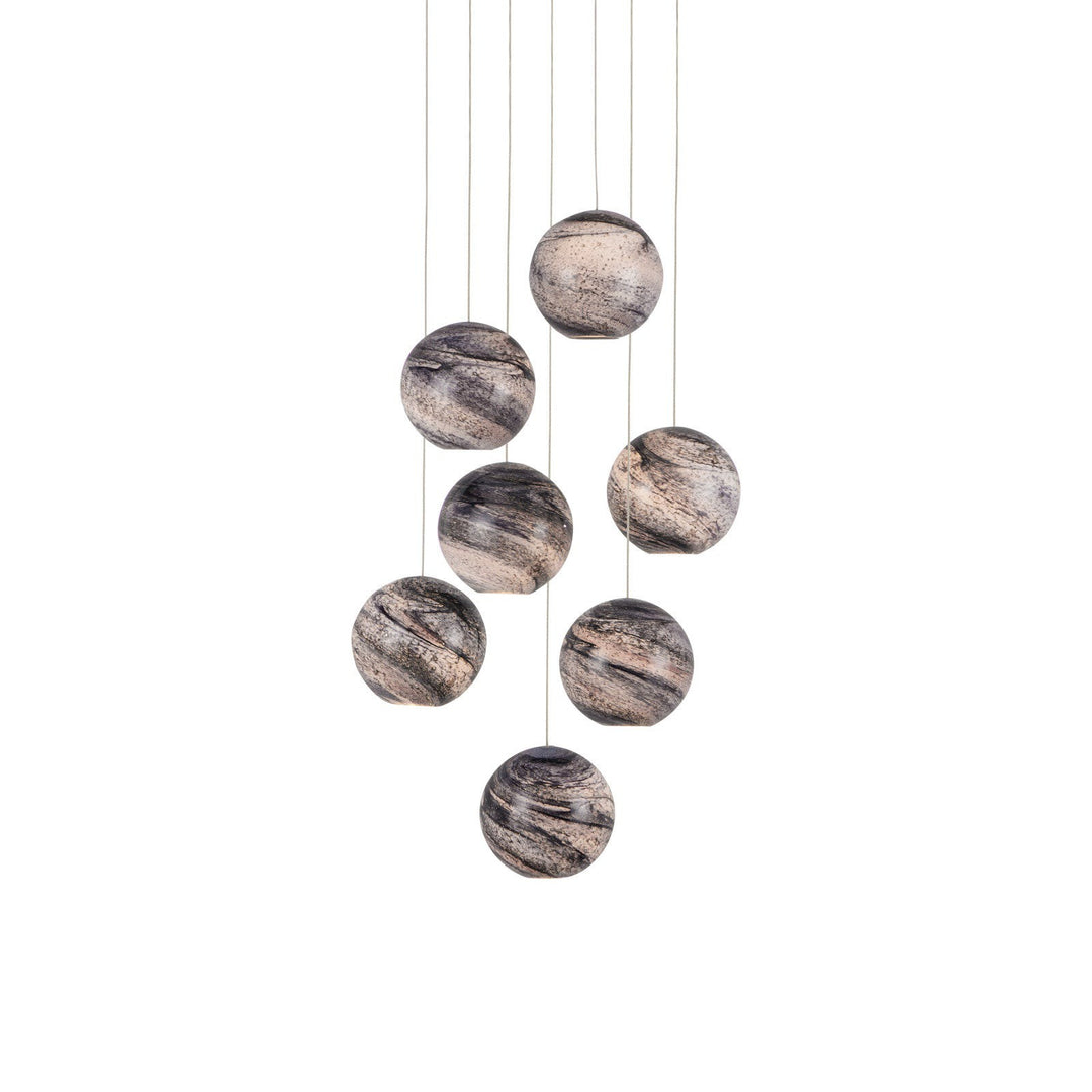 Palatino 7-Light Round Multi-Drop Pendant