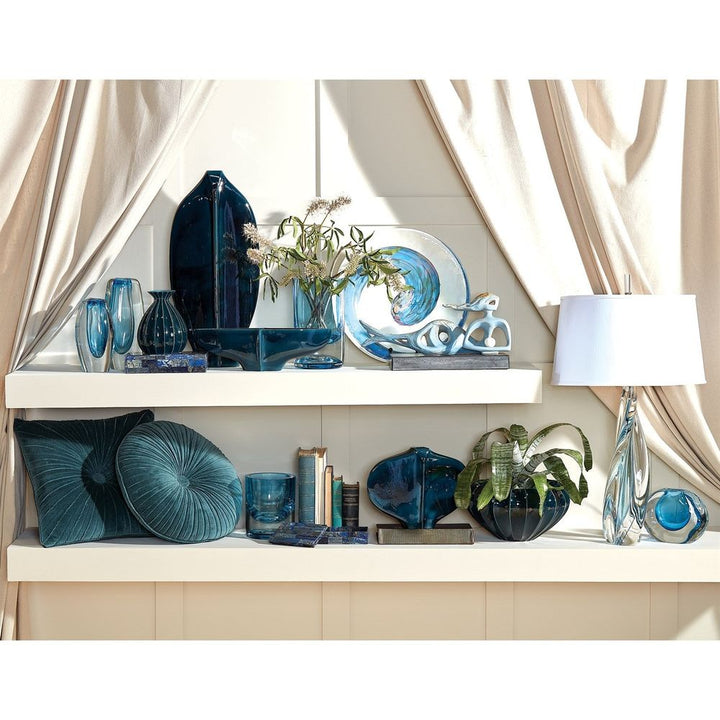 Vases Thick Cylinder Vase-Powder Blue/Light Blue-Sm