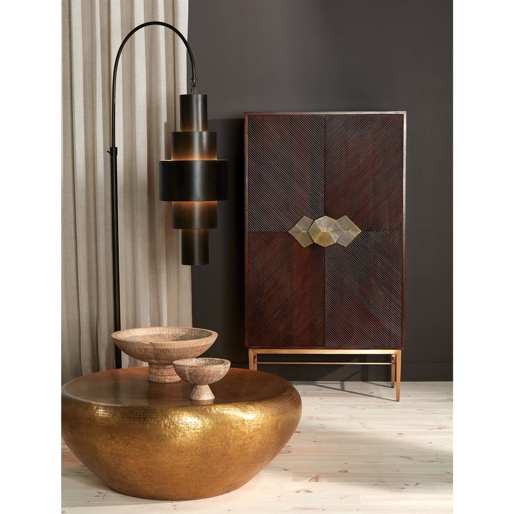 Goa Cocktail Table-Antique Brass-Lg
