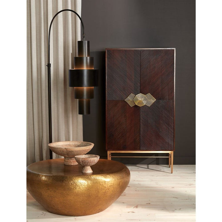 Goa Cocktail Table-Antique Brass-Lg