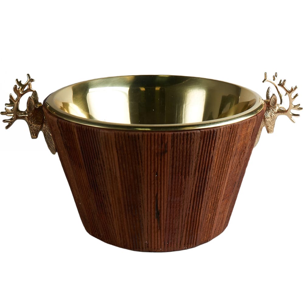 Champagne Cooler w/ Brass Stags Head-ABIGAILS-ABIGAILS-547418-Decorative Objects-1-France and Son