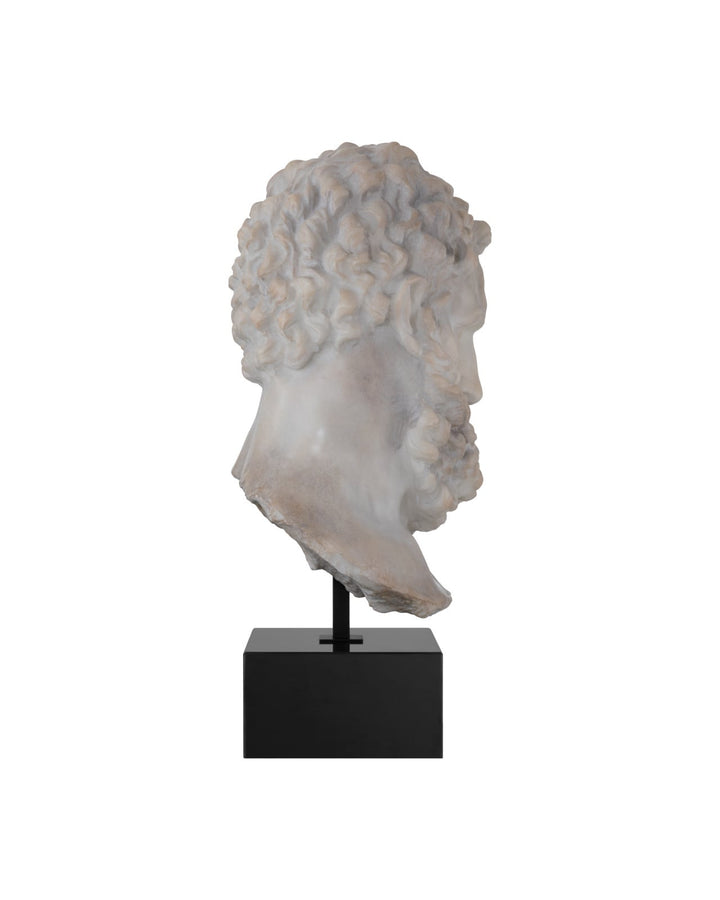 Decorative Objects Hercules Head on Metal Stand