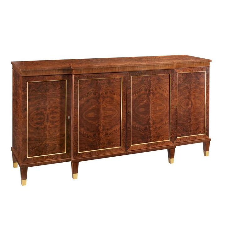 Sideboards & Credenzas Large Walnut Breakfront Cabinet