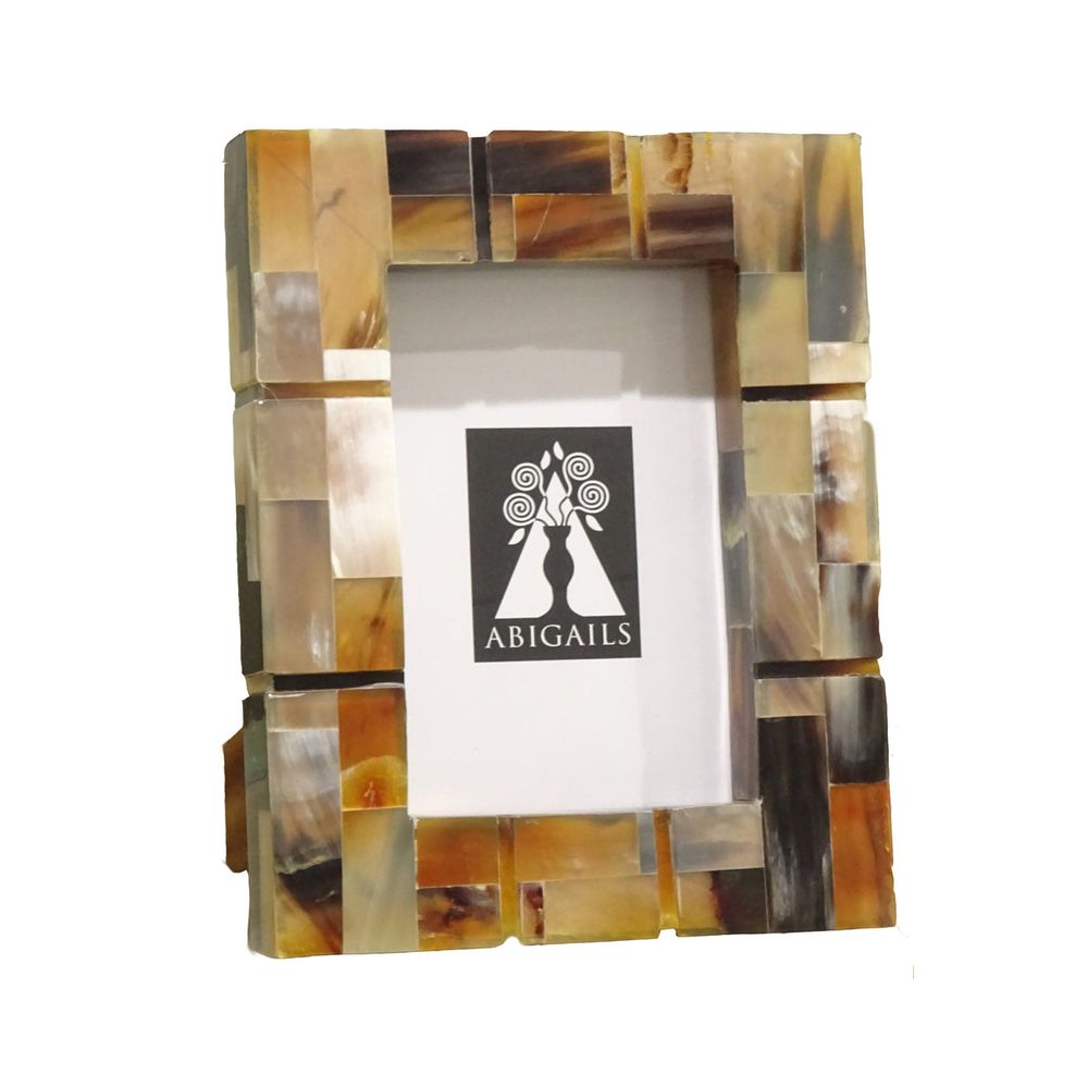 Picture Frames Inlaid Frame, Black/Brown, 4X6 Photo Set of 2