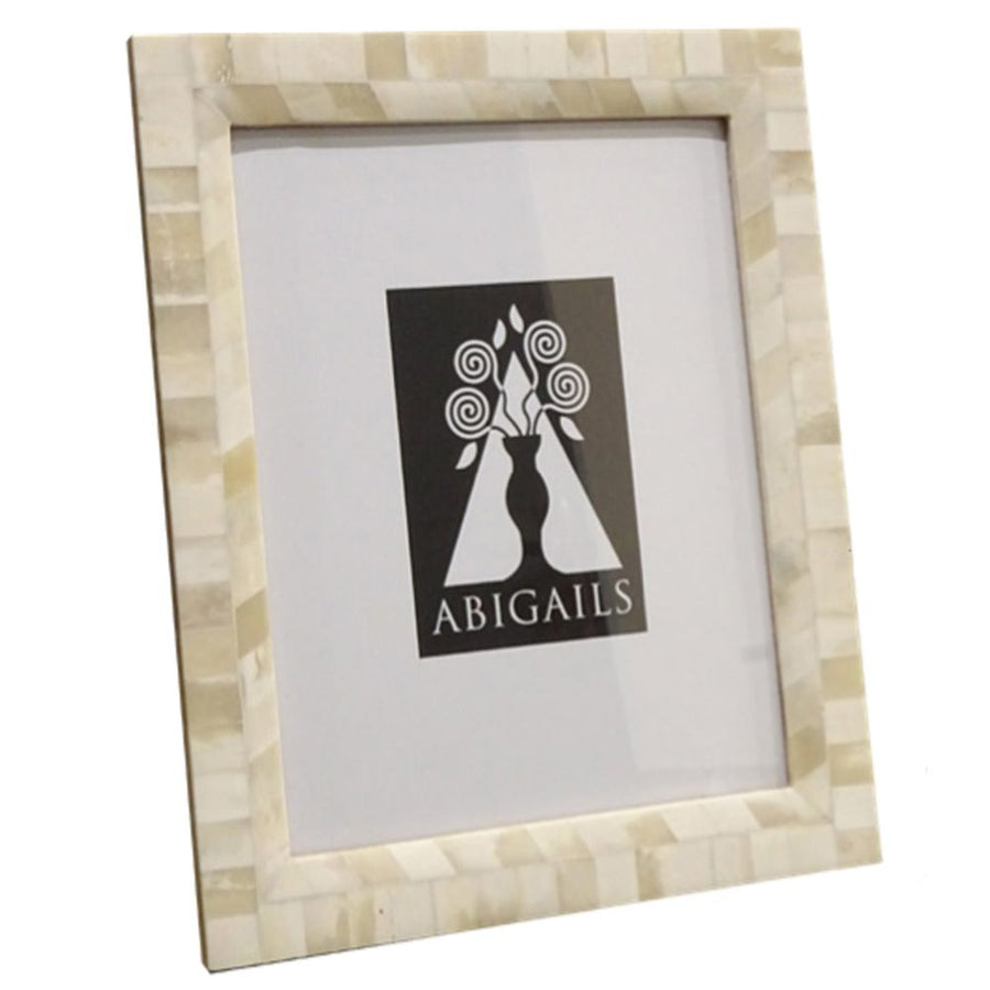 Picture Frames Inlaid Frame, Cream Bone, 8X10 Photo Set of 2