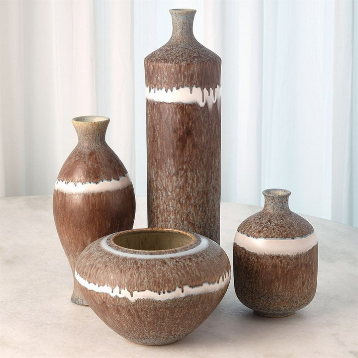 Tuscan Collection Soft Stripe Round Vase-Lg