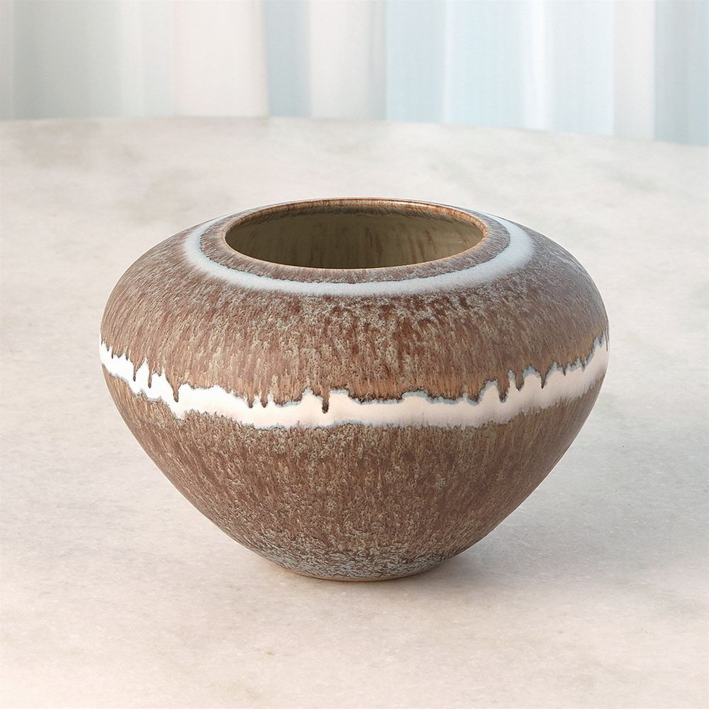 Vases Tuscan Collection Soft Stripe Round Vase-Lg