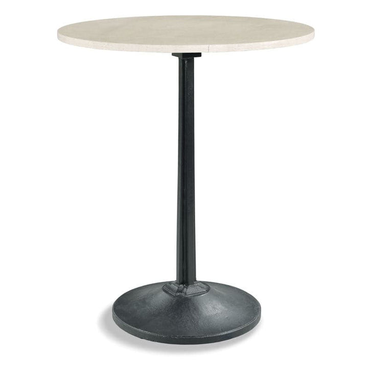 Winston Pub Table-Woodbridge Furniture-WOODB-5502-SMB-R-Side TablesRound-Vista Finish and Spanish Marble-36"-4-France and Son
