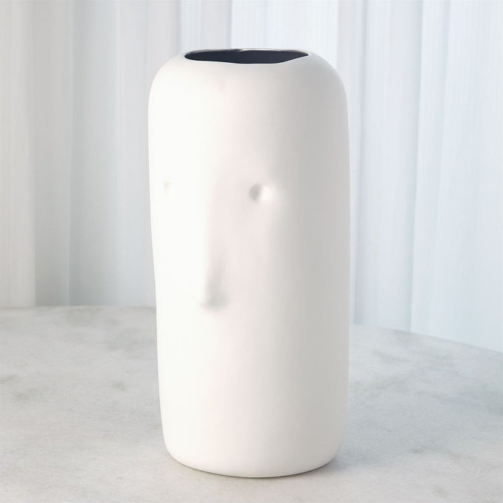 Impressionistic Simple Face Umbrella Stand-Matte White