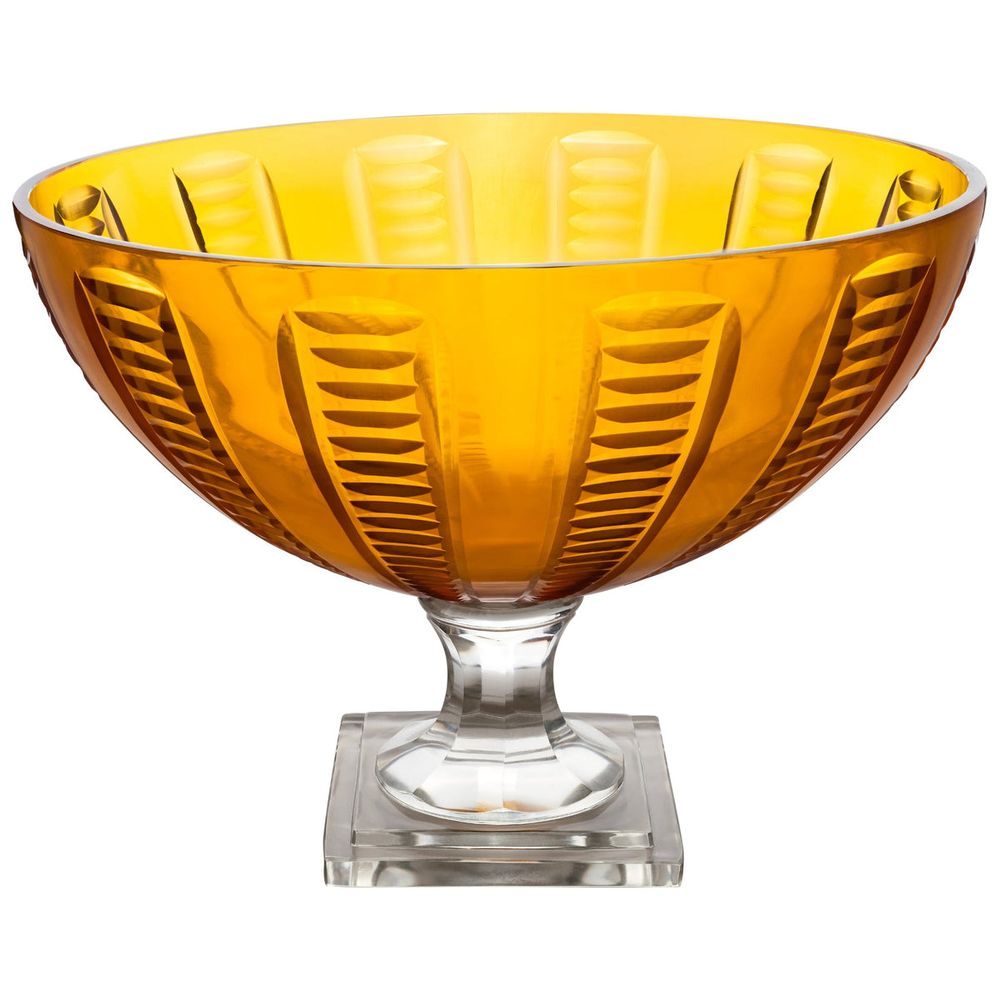Bowls York Collection, Footed Bowl, Amber