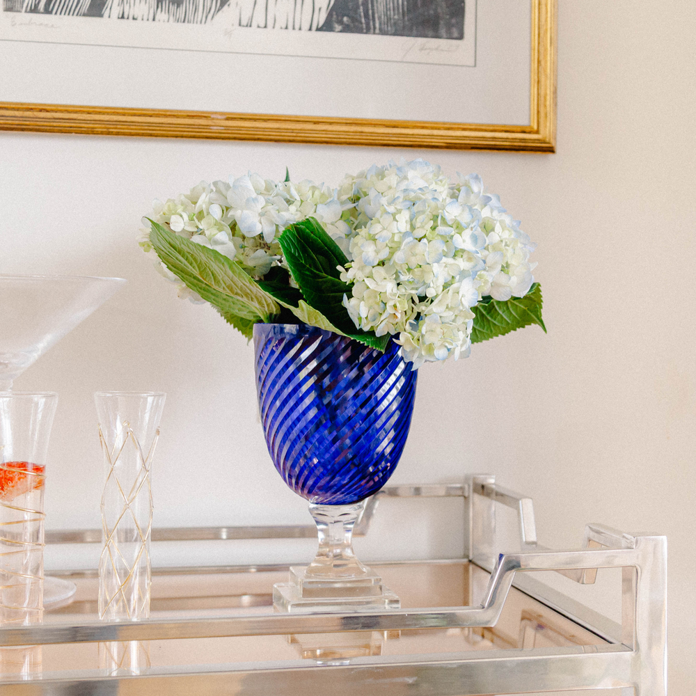 Candle Holders Small Cobalt Hurricane