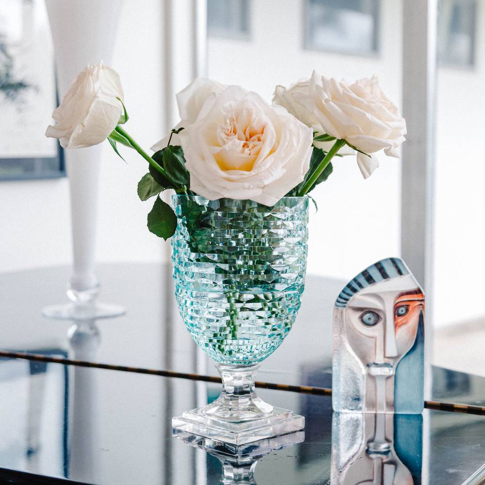 Candle Holders Small Light Blue Hurricane