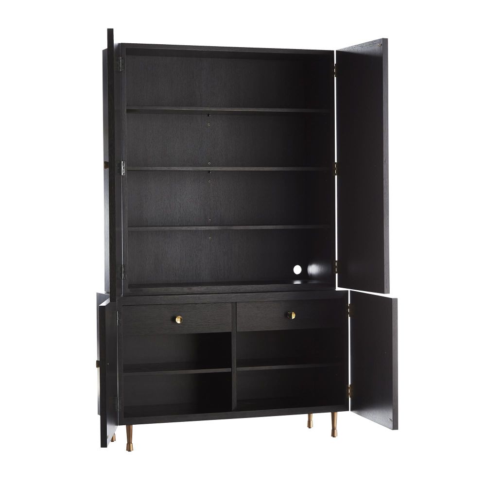 Cabinets & Curios Slater Tall Cabinet - Black