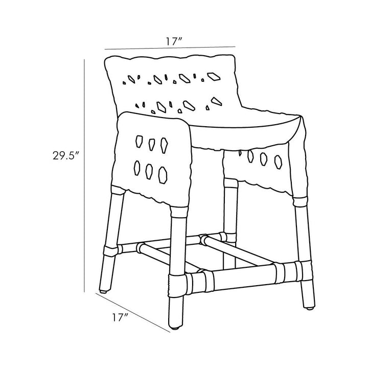 Vion Counter Stool - Brown